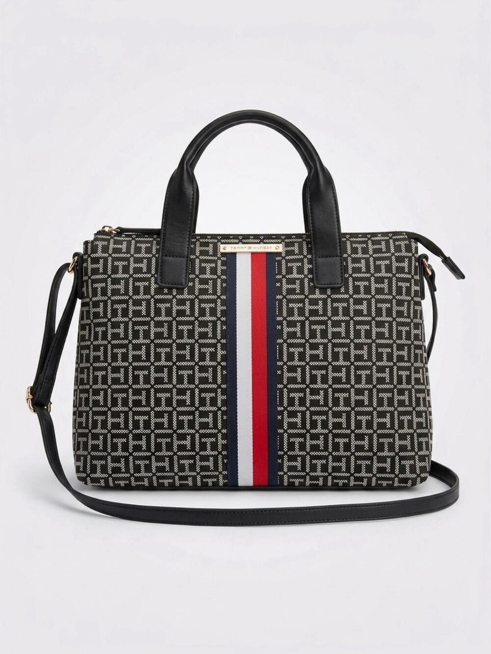 Vintage Y2K Tommy Hilfiger Logo Multicolor HandBag Crossbody Purse Preppy Retro